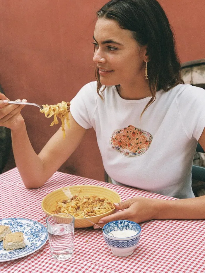 Women Alex Tee Pasta Bowl Lisa Says Gah Knit Tops