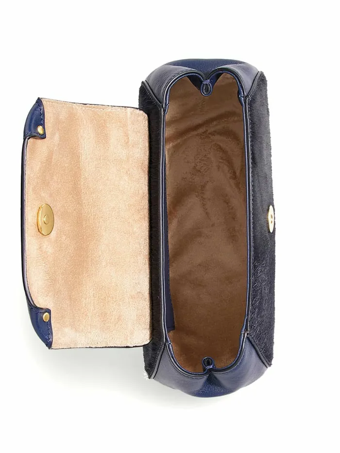 Women Alia Small Rounded Leather Crossbody Dark Blue Handbags GUESS Women Alia Small Rounded Leather Crossbody Dark Blue Handbags GUESS