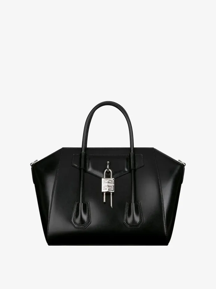 Women Antigona Givenchy Small Antigona Lock Bag In Box Leather Black