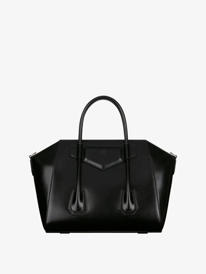 Women Antigona Givenchy Small Antigona Lock Bag In Box Leather Black