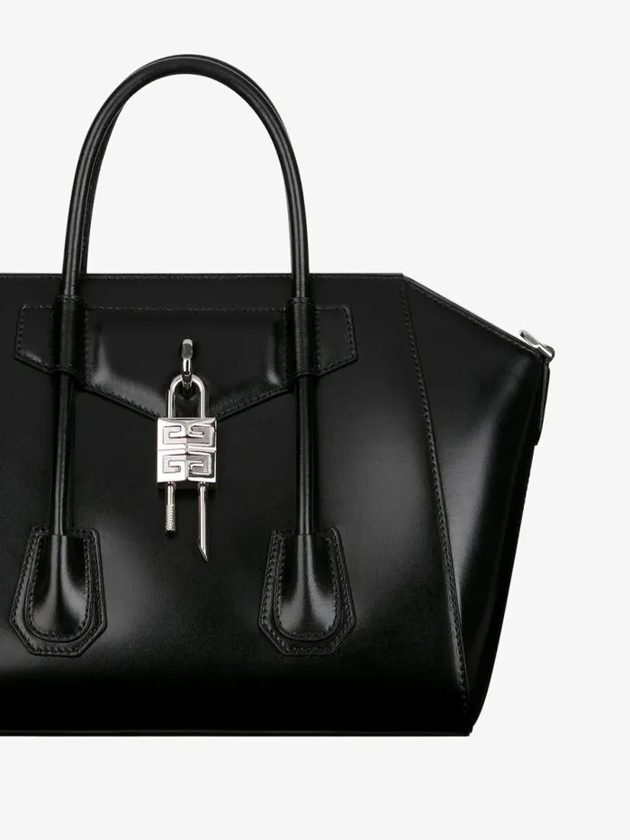 Women Antigona Givenchy Small Antigona Lock Bag In Box Leather Black