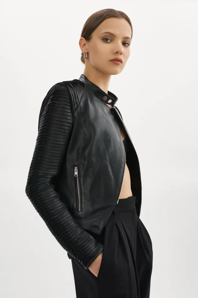 Women AZRA Leather Jacket Black LAMARQUE Leather Jackets Women AZRA Leather Jacket Black LAMARQUE Leather Jackets