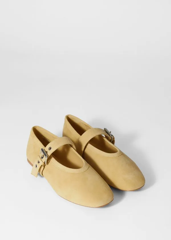 Women Ballerinas and Other Stories Suede Ballet Flats Yellow Suede