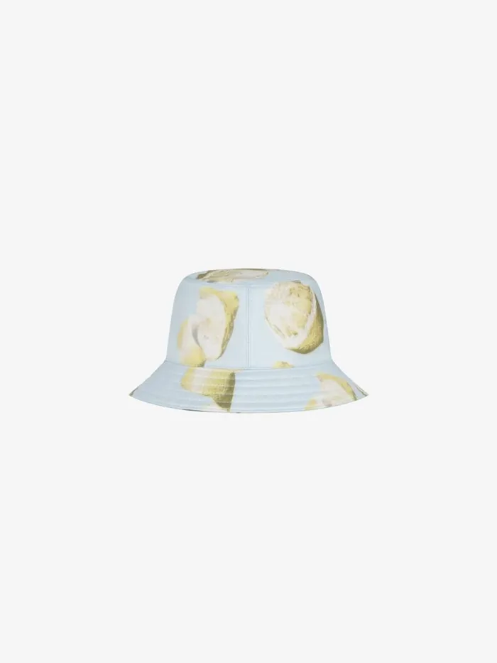 Women Beanies and Caps Givenchy GIVENCHY Bucket Hat In Silk With Lemon Print Sky Blue Women Beanies and Caps Givenchy GIVENCHY Bucket Hat In Silk With Lemon Print Sky Blue