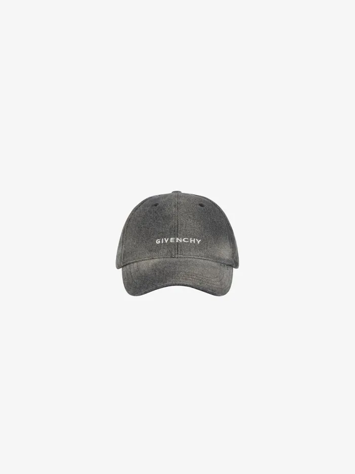 Women Beanies and Caps Givenchy GIVENCHY Embroidered Cap In Denim Black