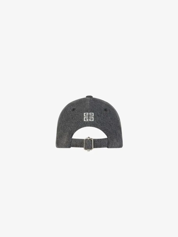 Women Beanies and Caps Givenchy GIVENCHY Embroidered Cap In Denim Black Women Beanies and Caps Givenchy GIVENCHY Embroidered Cap In Denim Black