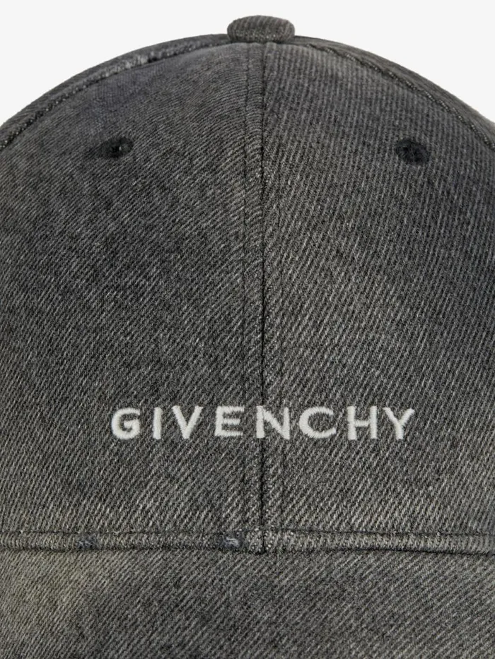 Women Beanies and Caps Givenchy GIVENCHY Embroidered Cap In Denim Black Women Beanies and Caps Givenchy GIVENCHY Embroidered Cap In Denim Black