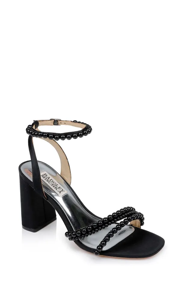 Women Block Heels Badgley Mischka Feisty Ii Pearl Block Heel Black