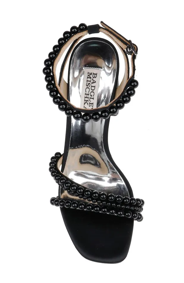 Women Block Heels Badgley Mischka Feisty Ii Pearl Block Heel Black