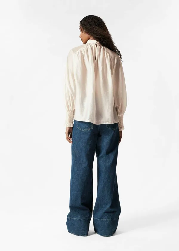 Women Blouses and Shirts and Other Stories Frilled Blouse Cream