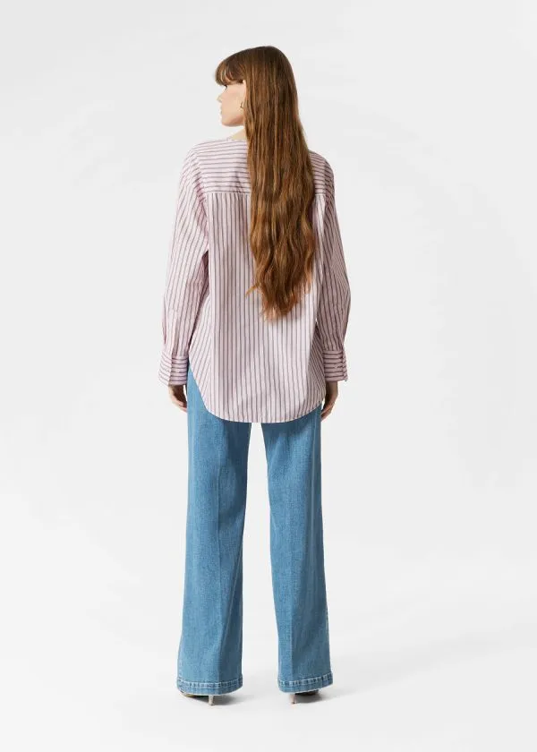 Women Blouses and Shirts and Other Stories KnotDetail Shirt Beige Pinstripe