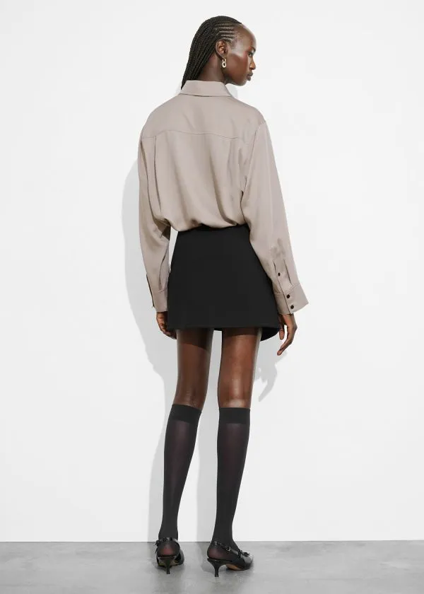 Women Blouses and Shirts and Other Stories Satin Shirt Mole