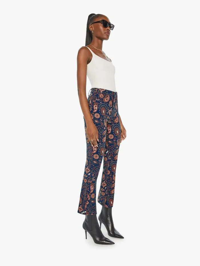 Women Bootcut Mother Denim The Hustler Flood Henna Happiness