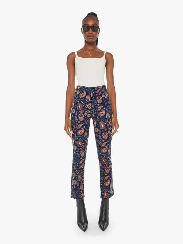 Women Bootcut Mother Denim The Hustler Flood Henna Happiness