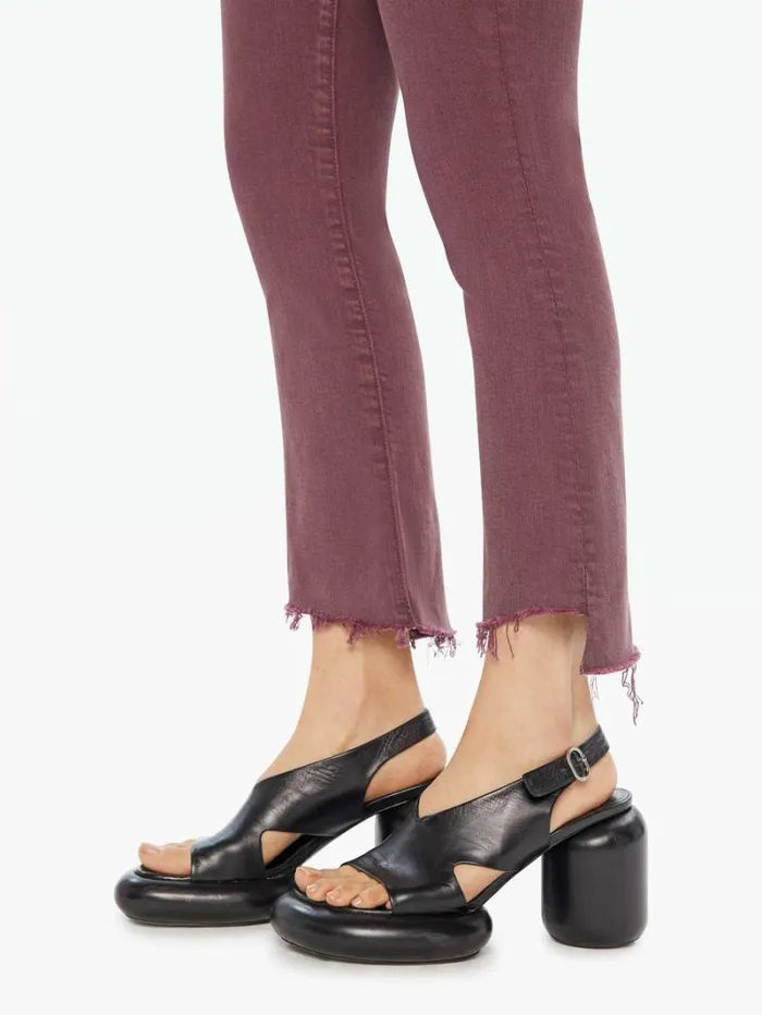 Women Bootcut Mother Denim The Insider Crop Step Fray Mauve Wine Women Bootcut Mother Denim The Insider Crop Step Fray Mauve Wine