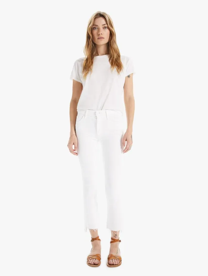 Women Bootcut Mother Denim The Insider Crop Step Fray Wash Fairest Of Them All