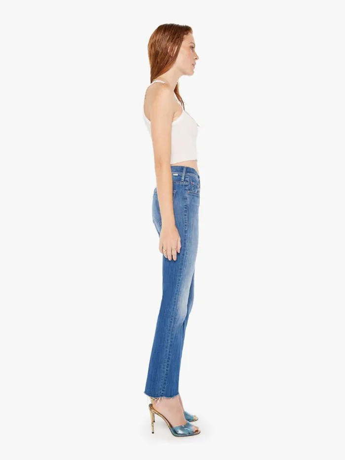 Women Bootcut Mother Denim The Insider Flood Fray Wash We Got The Beat