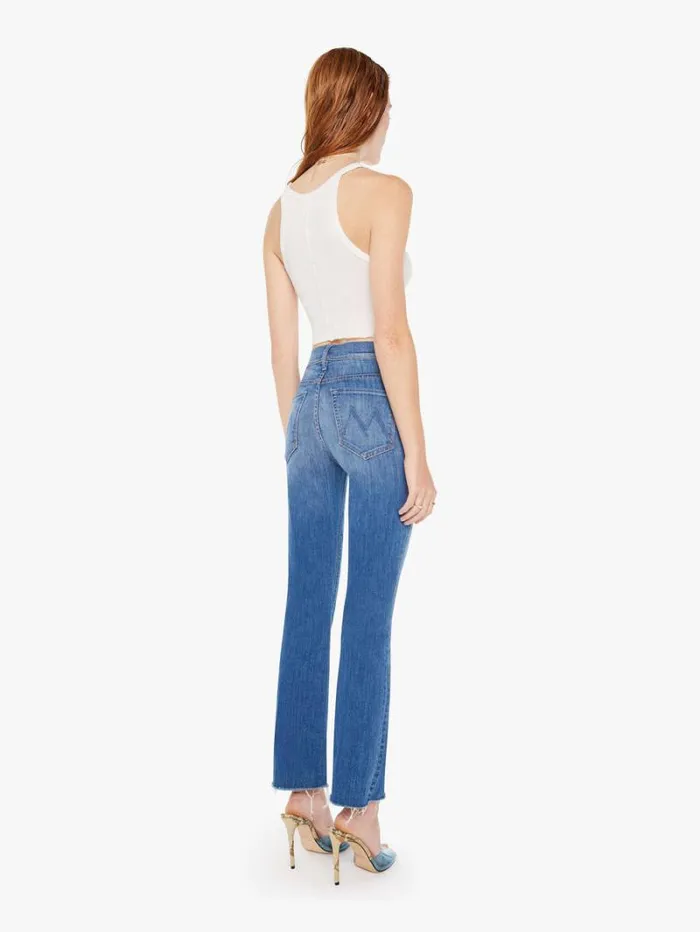 Women Bootcut Mother Denim The Insider Flood Fray Wash We Got The Beat