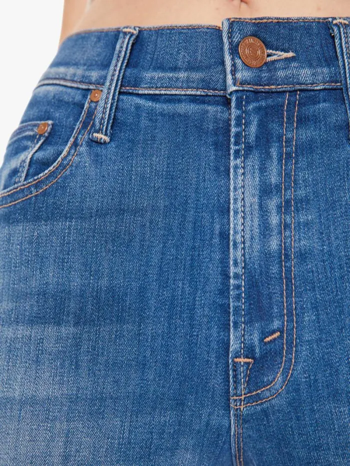 Women Bootcut Mother Denim The Insider Flood Fray Wash We Got The Beat