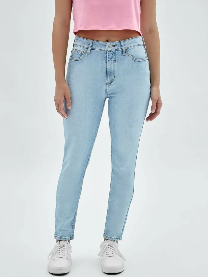 Women Bottoms GUESS GUESS Originals Kit Super HighRise Skinny Jeans Go Broadway Lt Wash
