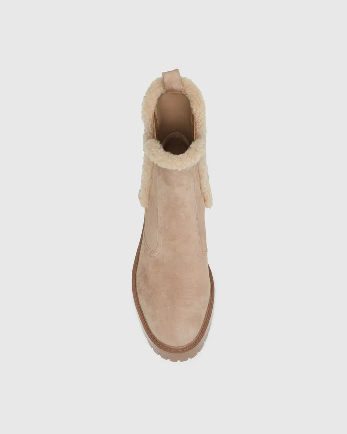 Women Bowie Ankle Boot 8211 Light Tan Suede Boots PAIGE Women Bowie Ankle Boot 8211 Light Tan Suede Boots PAIGE