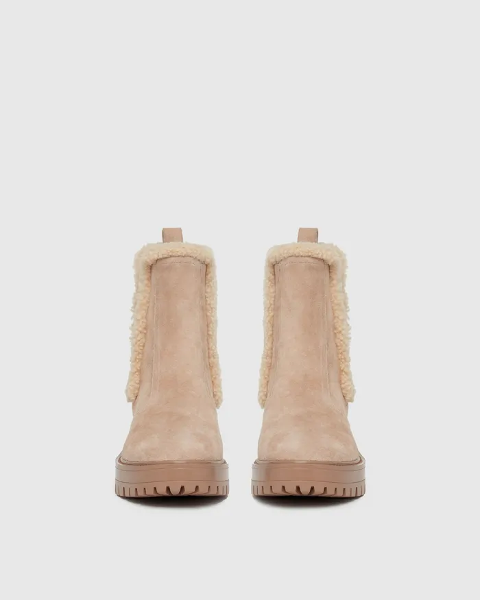 Women Bowie Ankle Boot 8211 Light Tan Suede Boots PAIGE Women Bowie Ankle Boot 8211 Light Tan Suede Boots PAIGE
