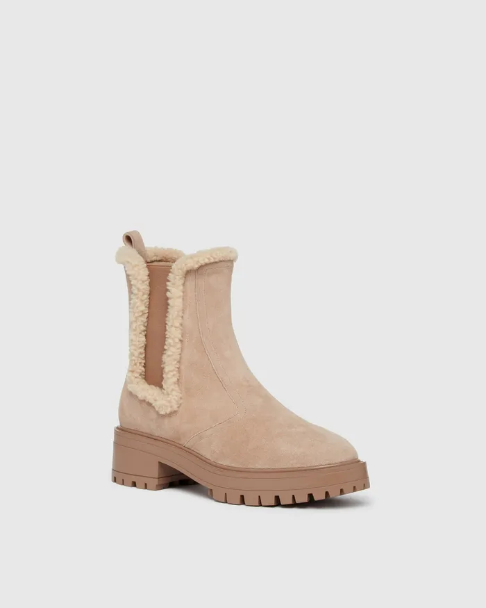 Women Bowie Ankle Boot 8211 Light Tan Suede Boots PAIGE Women Bowie Ankle Boot 8211 Light Tan Suede Boots PAIGE