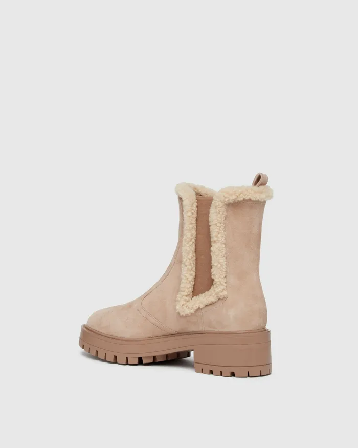 Women Bowie Ankle Boot 8211 Light Tan Suede Boots PAIGE Women Bowie Ankle Boot 8211 Light Tan Suede Boots PAIGE