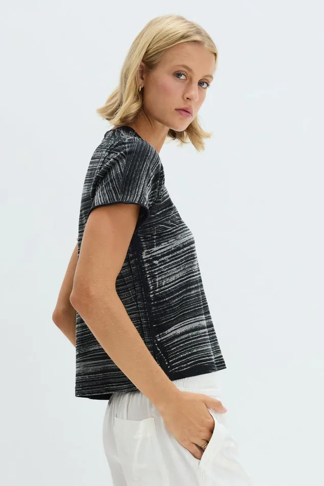 Women Brush Black Liana Tee Raquel Allegra TShirts