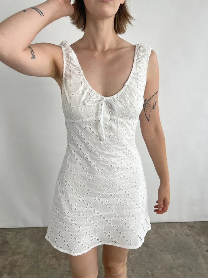 Women Cedar Eyelet Dress White Lisa Says Gah Dresses