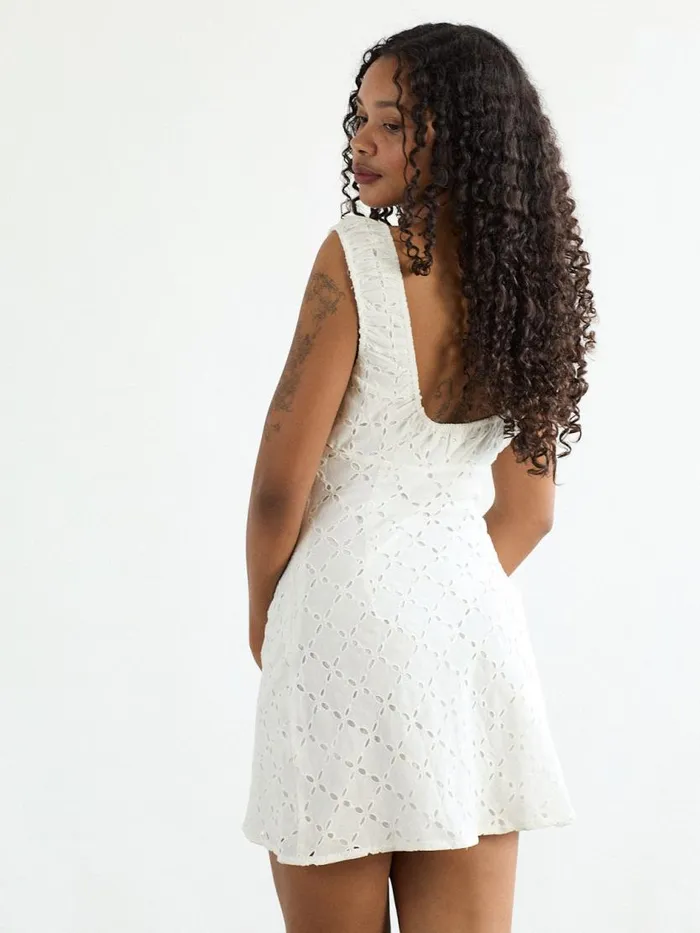 Women Cedar Eyelet Dress White Lisa Says Gah Dresses