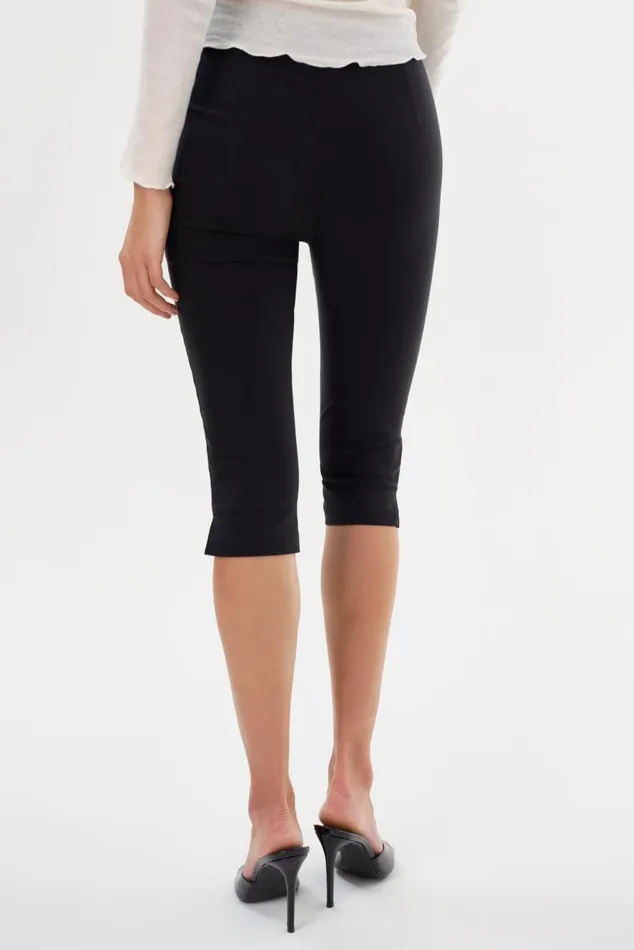 Women CELINE Stretch Twill Capri Black LAMARQUE Pants and Shorts