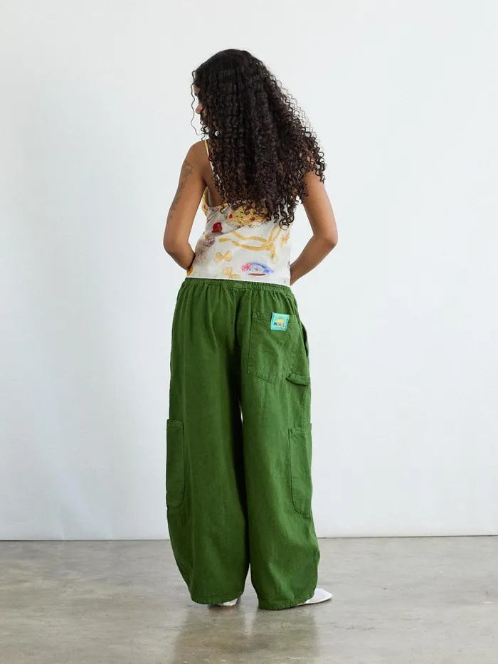 Women Chef Pant Kale Green Lisa Says Gah Pants