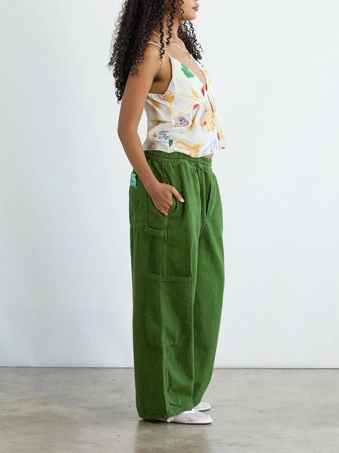 Women Chef Pant Kale Green Lisa Says Gah Pants