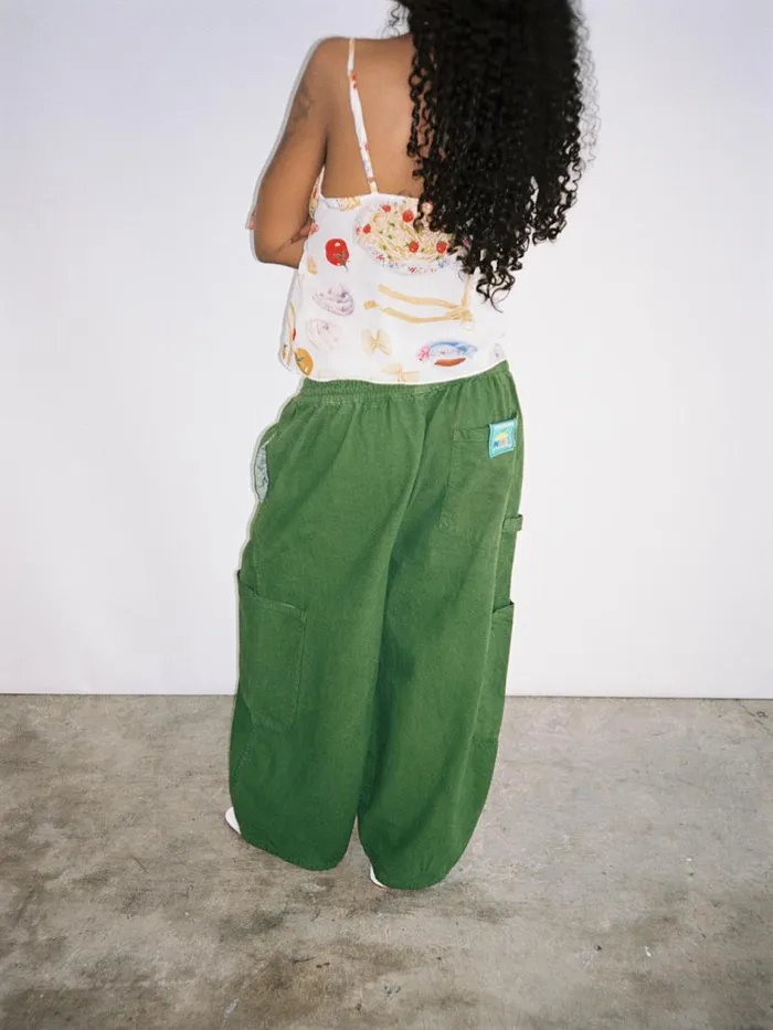 Women Chef Pant Kale Green Lisa Says Gah Pants