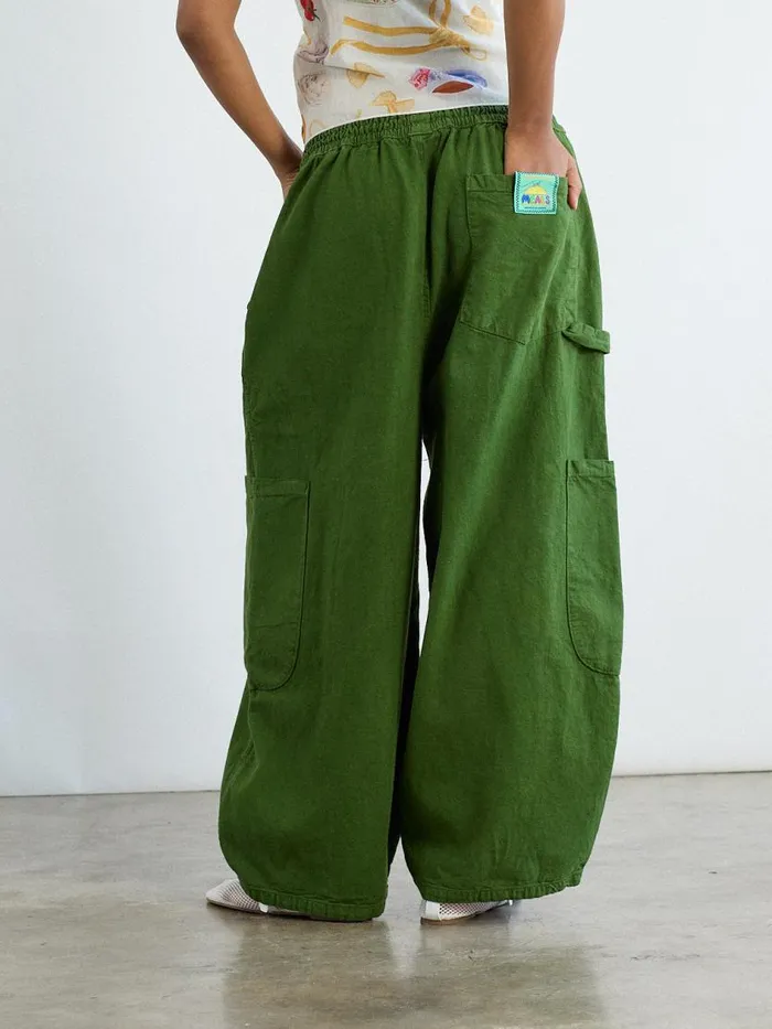 Women Chef Pant Kale Green Lisa Says Gah Pants