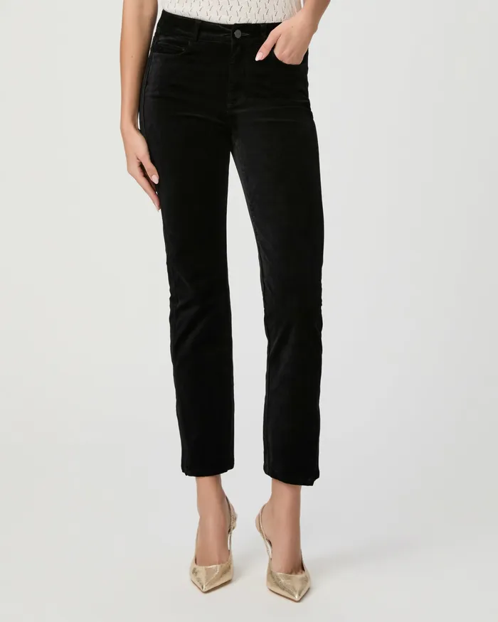 Women Cindy Straight Pant 8211 Black Velvet Pants PAIGE Women Cindy Straight Pant 8211 Black Velvet Pants PAIGE