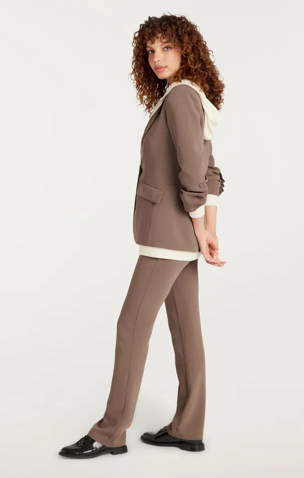 Women Cinq Sept Blazers Sweater Knit Khloe Blazer Taupeivory