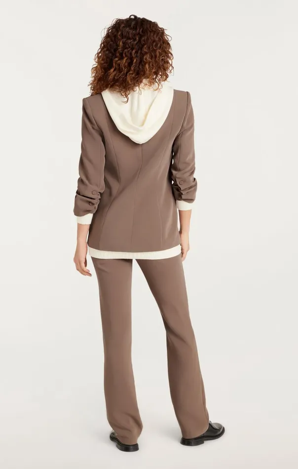 Women Cinq Sept Blazers Sweater Knit Khloe Blazer Taupeivory