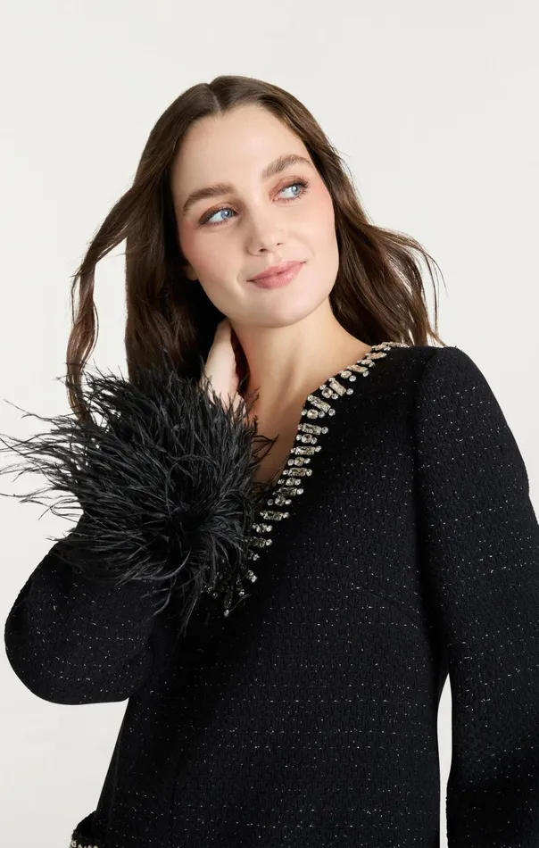 Women Cinq Sept Cocktail and Evening Static Boucle Kas Dress Black
