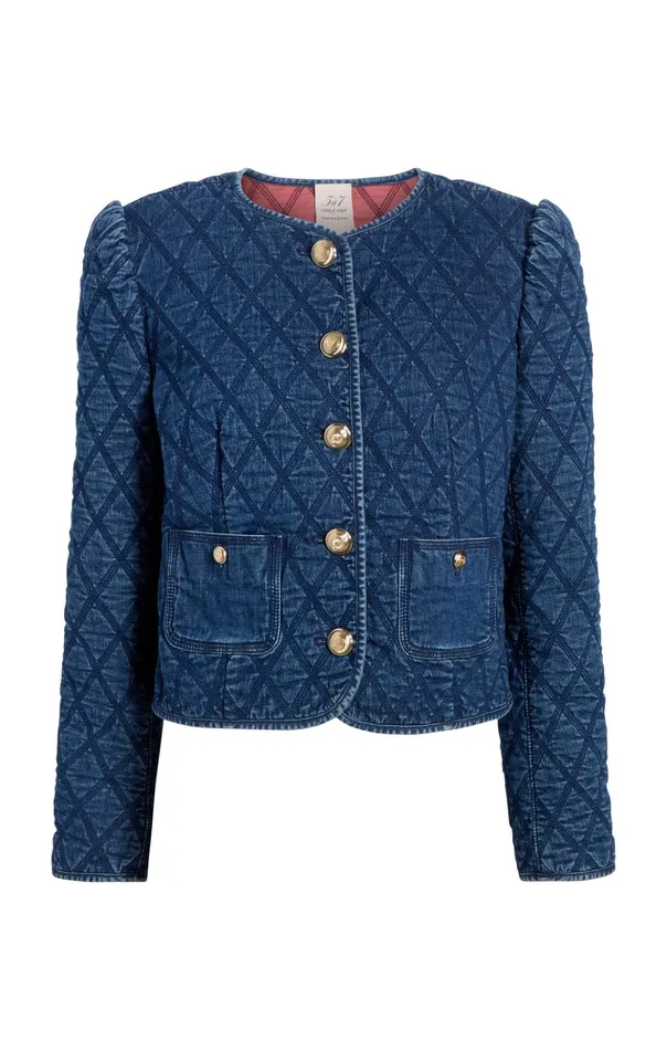 Women Cinq Sept Denim Gretchen Jacket Medium Wash