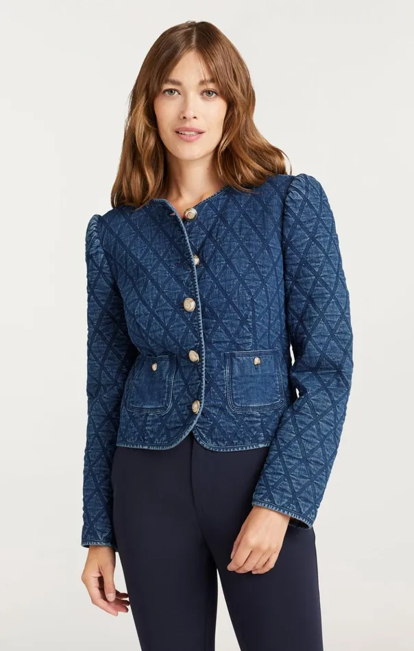 Women Cinq Sept Denim Gretchen Jacket Medium Wash