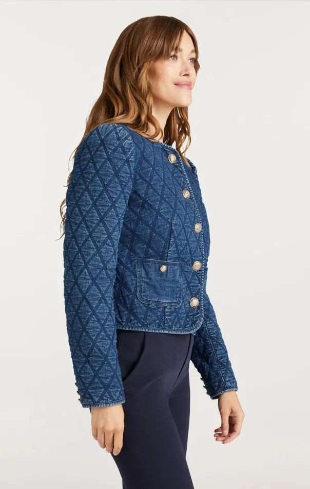 Women Cinq Sept Denim Gretchen Jacket Medium Wash