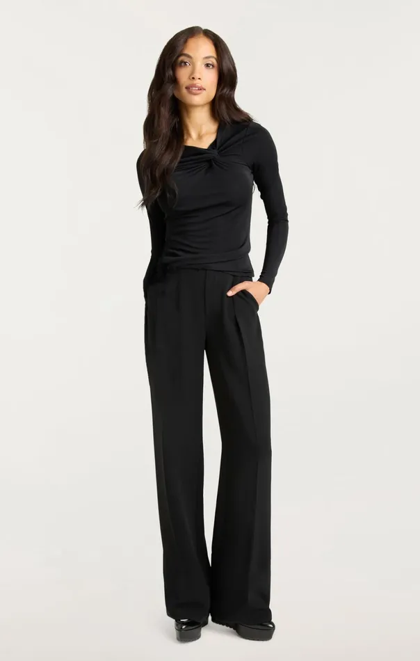 Women Cinq Sept Long Sleeve Tops Jolene Top Black