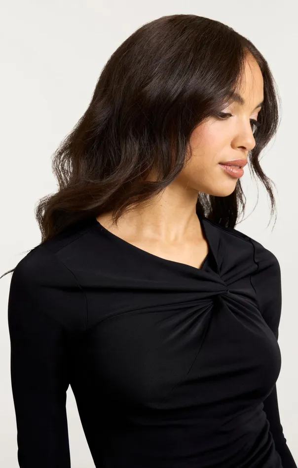 Women Cinq Sept Long Sleeve Tops Jolene Top Black