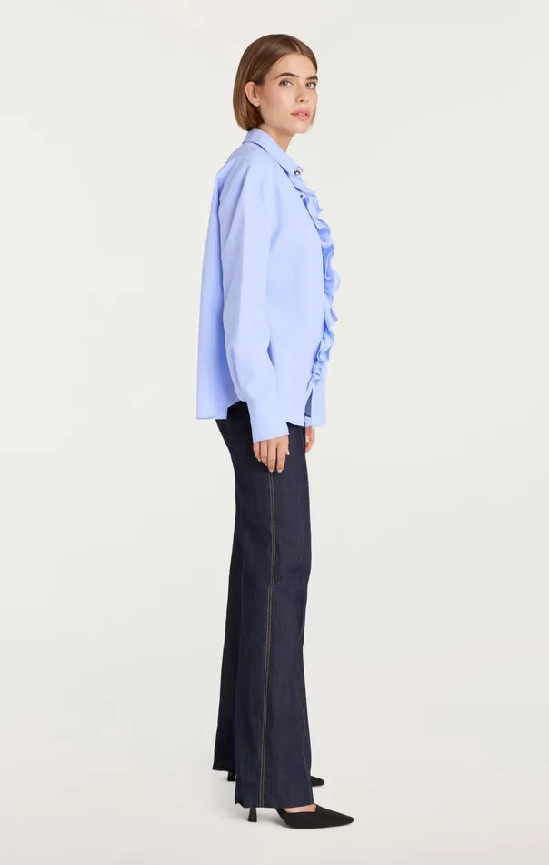 Women Cinq Sept Long Sleeve Tops Kadi Top Rain Cloud