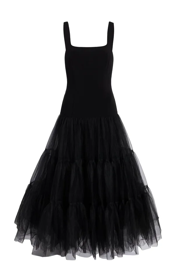 Women Cinq Sept Midi Carolina Dress Black