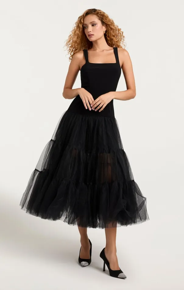 Women Cinq Sept Midi Carolina Dress Black