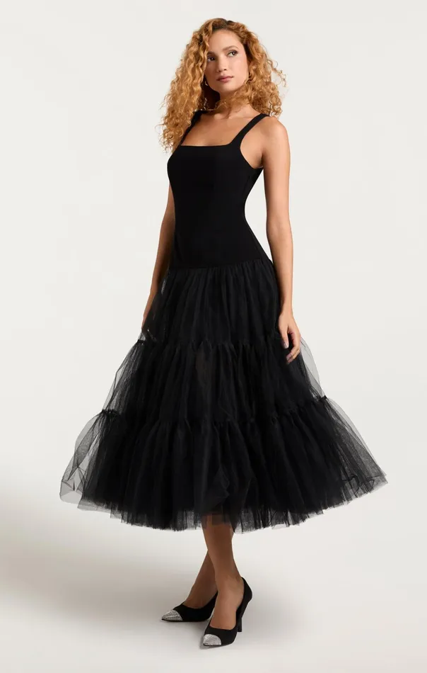 Women Cinq Sept Midi Carolina Dress Black