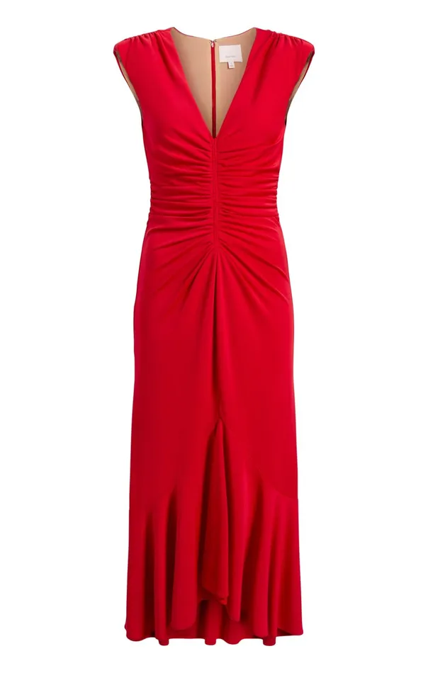 Women Cinq Sept Midi Dianne Dress Candy Apple
